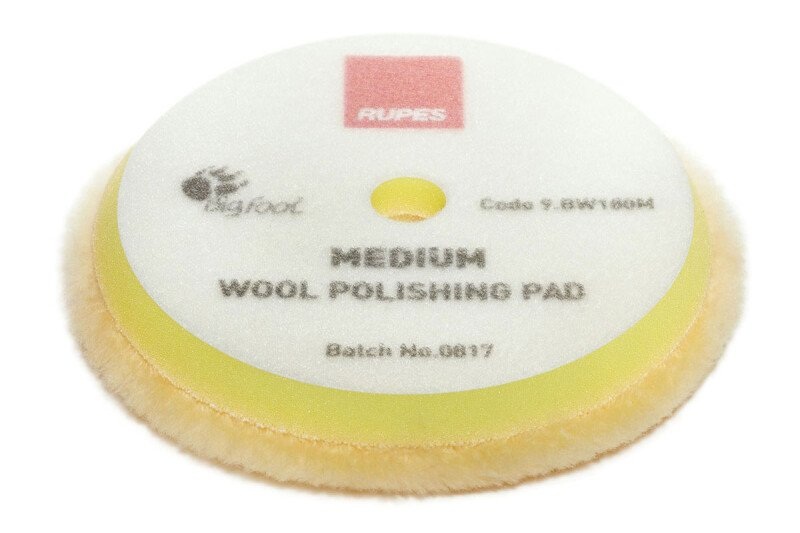 TAMPONE IN LANA GIALLA MEDIUM Diam.150/170mm Rupes