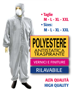 TUTA POLIESTERE ANTISTATICA GRIGIA TG.XL